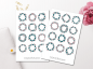 Preview: Weihnachtskranz Sticker Set